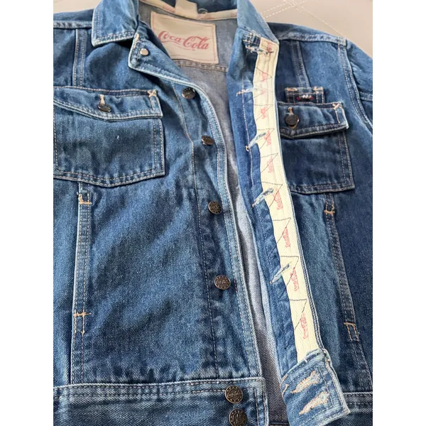 Coca Cola Vintage Trucker Denim Jean Jacket size Medium - Image 7