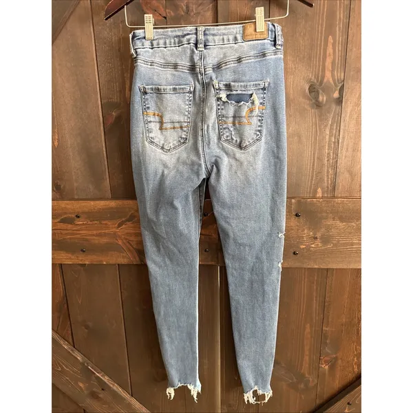 American Eagle AE Next Level‎ Stretch Curvy High Rise Jegging Medium Size 4 - Image 3