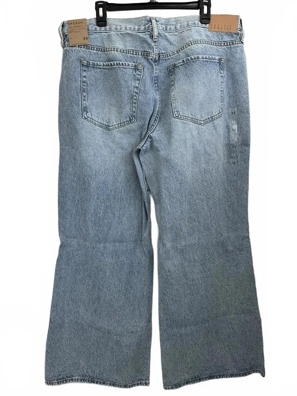 PacSun Lena Low Rise Super Baggy Jeans Indigo NWT Size 34 - Image 7