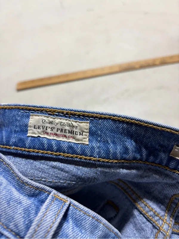 Levi's wedgie premium Light Blue Distressed Jeans 26 - Image 7