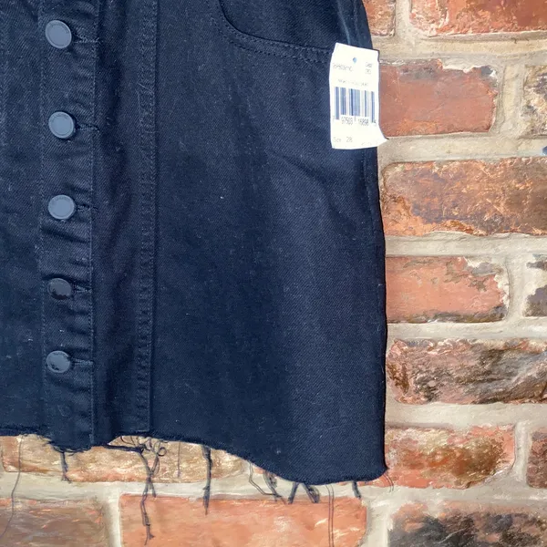 NWT BLANKNYC Black Wash Denim Night Stroll Jean Mini Skirt Women's Size 28 - Image 5