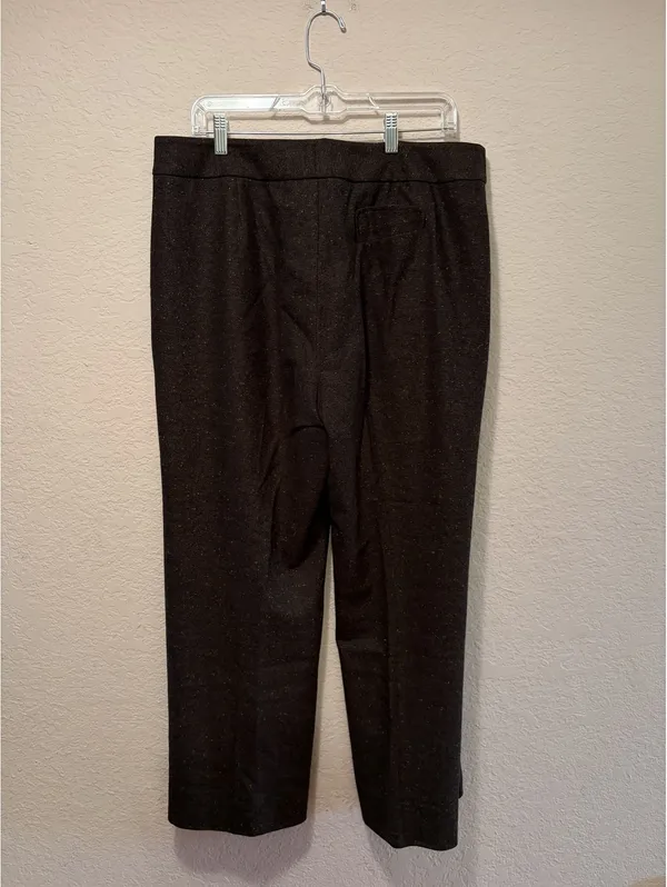 Façonnable Women's Brown Tweed Wool Blend Dress Pants Size‎ 4 - Image 4