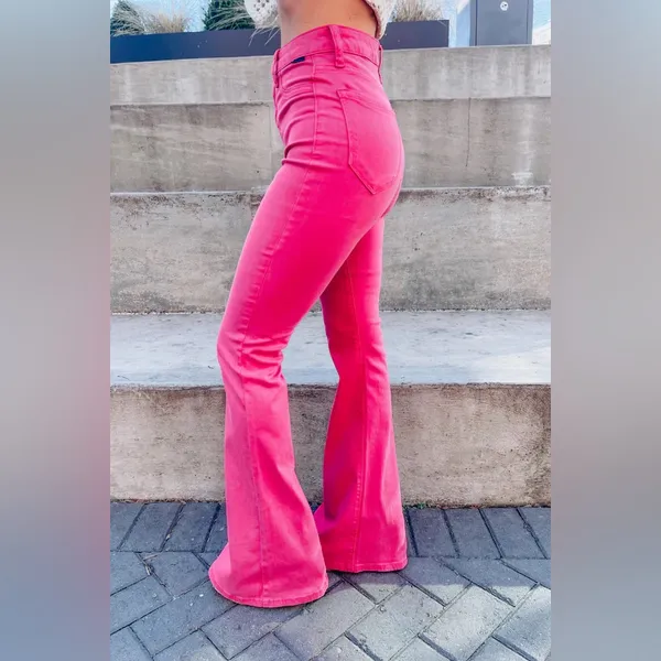 Cello Hot Pink Flare Pants Women’s Size 7 - Image 6