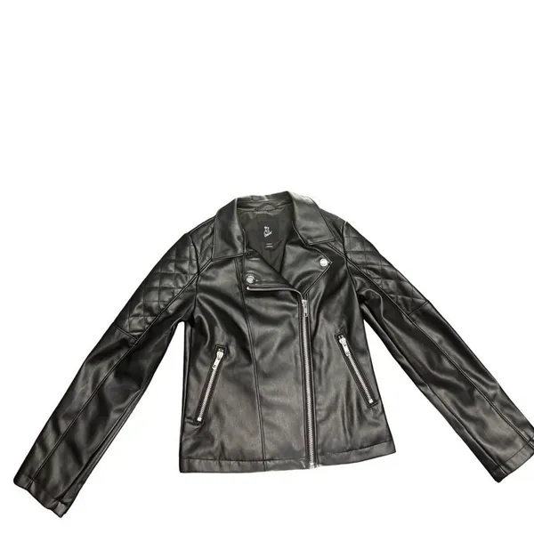 Art Class Black Cropped Moto Jacket Women’s Small Biker Streetwear Coat - Image 3