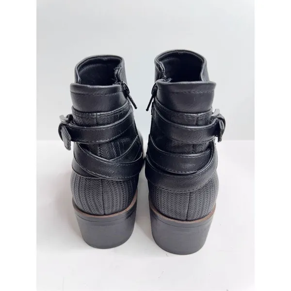 BareTraps Boots‎ Size 5.5 Black Ankle Booties Rider Style Block Heel NEW - Image 9