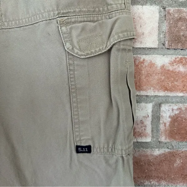 5.11 Tactical Cotton Utility Straight Pants Canvas Khaki Womens 14 Cargo Uniform - Image 9