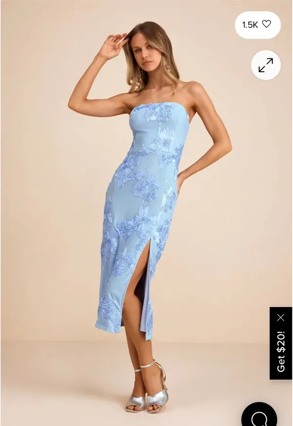 Lulus Blue Dress - Image 2