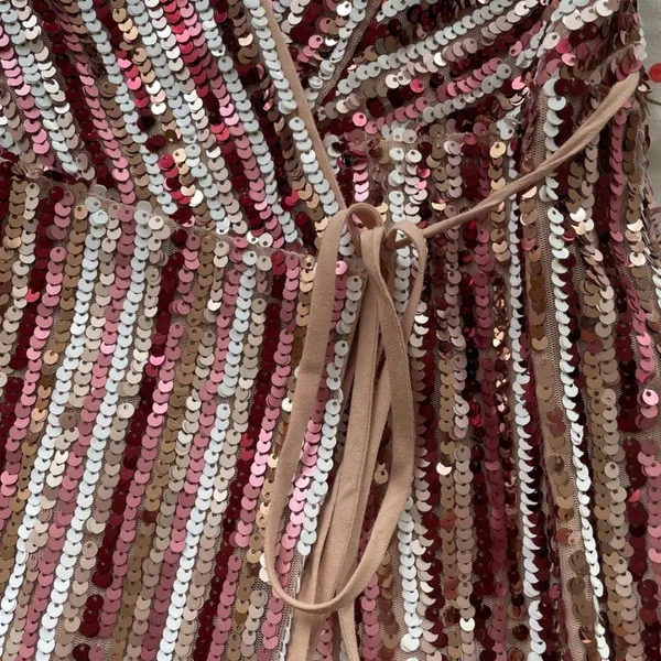 Bcbgmaxazria Sequin Tie-Front Dress - Image 2