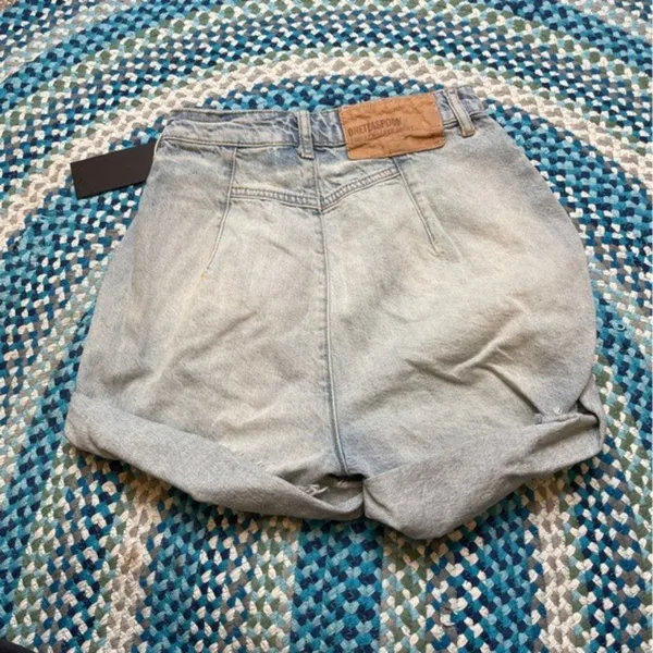 One Teaspoon Streetwalker Denim Shorts Size‎ 23 High Waist Baggy NWT - Image 4
