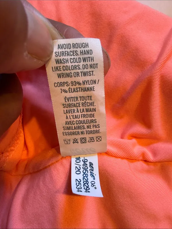 Aerie Women’s Scallop-Trim One-Piece Swimsuit Coral scoop back Med full coverage - Image 10
