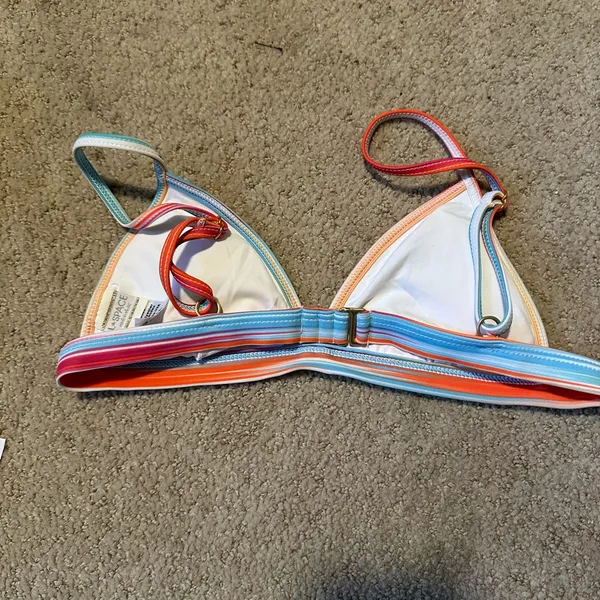 NWOT L*Space Gabrielle Positano striped bikini top - Image 4