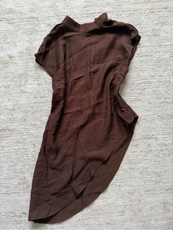 SHEIN Women's Dark Brown Short-Sleeve Jumpsuit Two Piece (Size Small) - Image 6