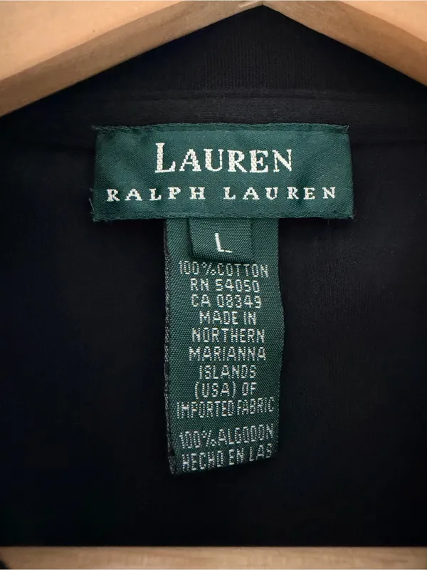 Ralph Lauren Womens Black Polo Sleeveless Crest Top Y2K Old Money Preppy Large - Image 4