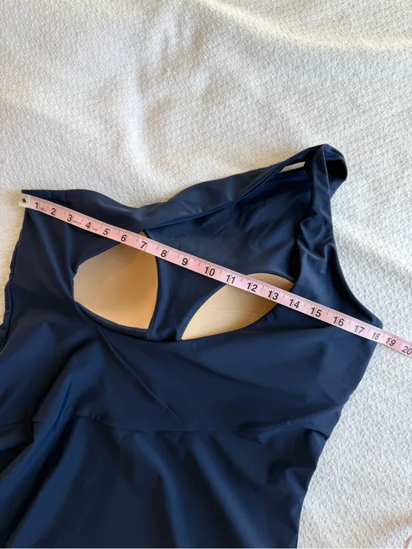 Summersalt The Ruched Sidestroke One Piece Swimsuit Navy Blue 16 NEW - Image 5
