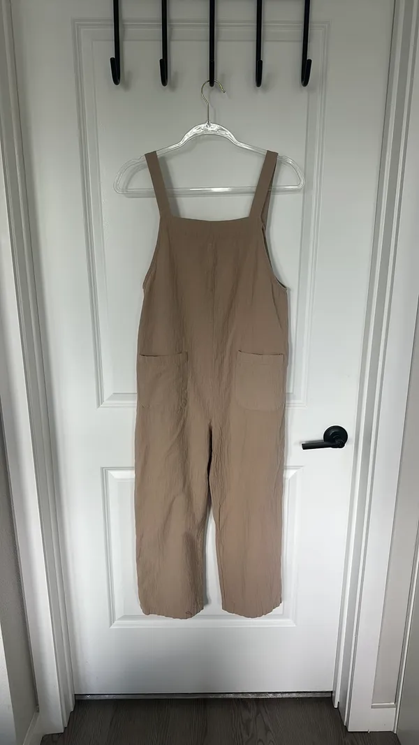 SHEIN cotton beige overalls  - Image 4