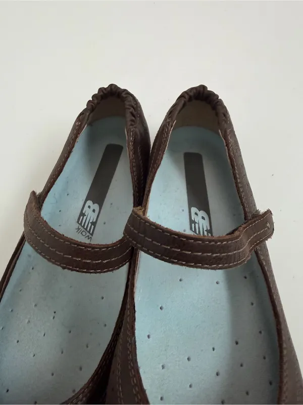 Taos Transit Mary Janes Shoes Flats Leather Lightweight Comfort Travel Brown - Image 8