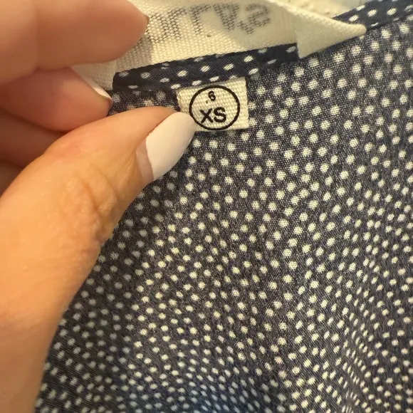 ROLLA’S Dancer Wrap Dress in Navy and White Polka‎ Dot size XS - Image 5