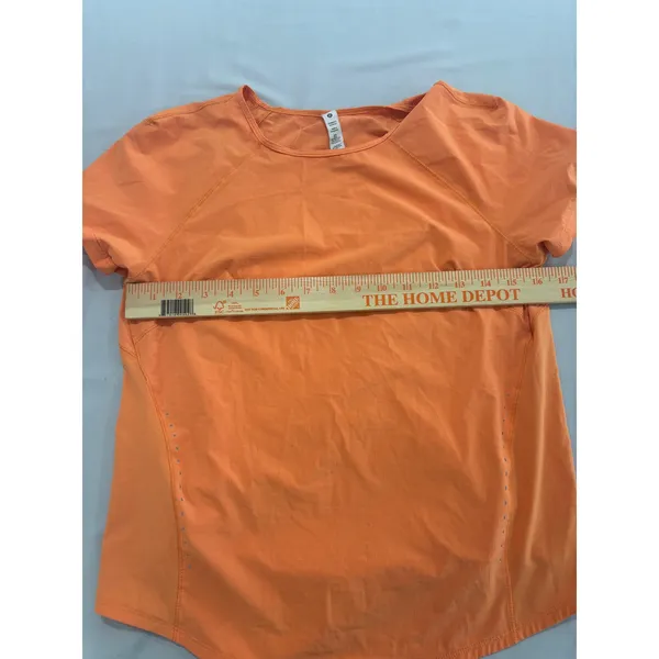 Lululemon Swiftly Tech Short Sleeve Shirt Orange Ripstop Womens 4 - Image 6