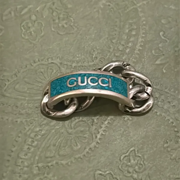Gucci Tag Chain Enamel Arg 925 Ring Gucci Size 20/ US size 9 - Image 2