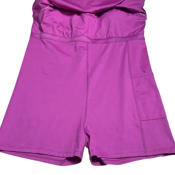 NEW GapFit Active Tank‎ Dress Built in Bra and Shorts Deep Rosebud Comfort XXL - Image 8