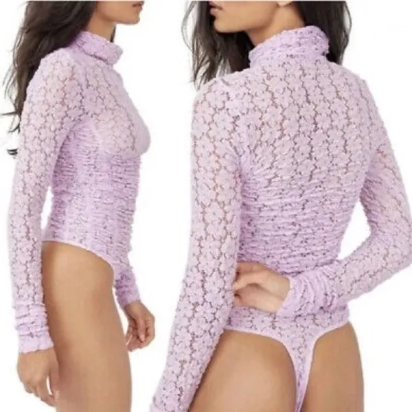 NWT Free People Lace Ruched Bodysuit - Image 2