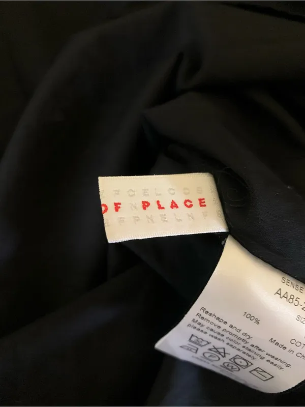 Sense Of Place By Urban Research Black‎ Asymmetrical Boat Neck Top Minimalist - Image 6