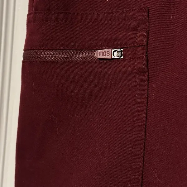 FIGS Maroon Zamora Joggers Size XL Petite Scrub Pants - Image 8