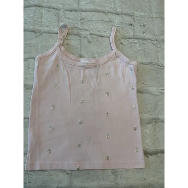 Vtg‎ Xhilaration Womens Y2K Pink Cami Floral Coquette Fairy M Tank Top - Image 2