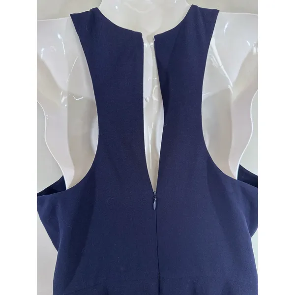 Hutch Navy Blue Butterfly Wing Print Hem Racerback Fit & Flare Dress 6 Whimsical - Image 6