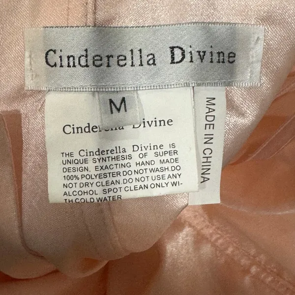 Cinderella Divine Blush Rhinestone Corset Homecoming Dress M - Image 7