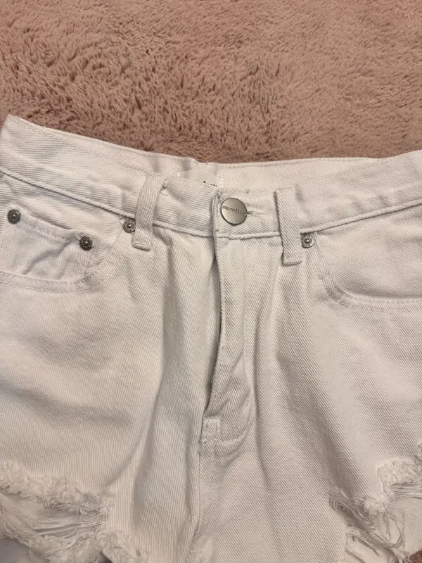 superdown White denim shorts - Image 2
