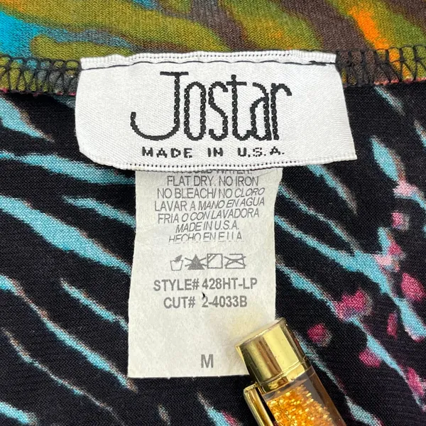 Jostar Slinky Knit Bolero Mid-Cut Long Sleeve Jacket Abstract Print Cardigan USA - Image 4
