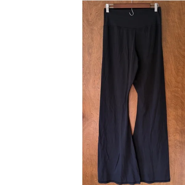 Black Extra High Rise Wide Leg Crossover Flare Active Leggings Gym Yoga Shaping - Image 5