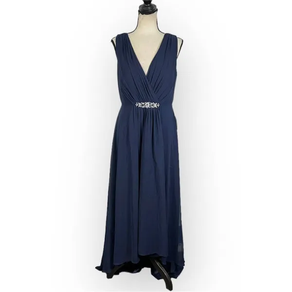 Eliza J Crystal Detail High-Low Gown - Image 3