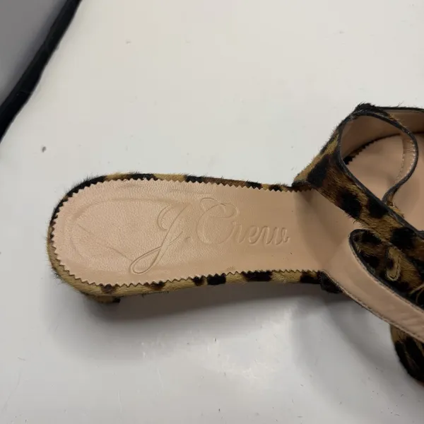 J.CREW Colette Buckle Slingback Leopard Print Calf Hair Kitten Heel Pumps Sz 8.5 - Image 8
