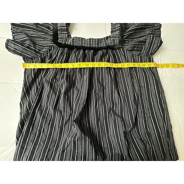 Isabel Maternity Women’s Black Striped Boho Fringed Tunic Top - Image 7