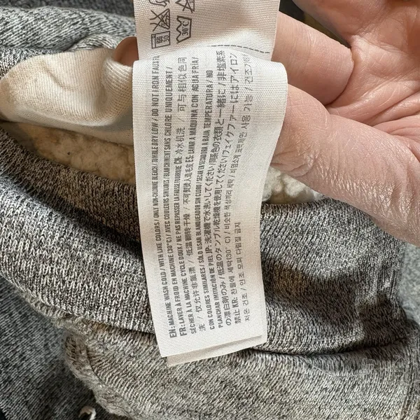 ABERCROMBIE & FITCH Womens Sherpa Graphic‎ Zip Hoodie Sweater Size L - Image 5