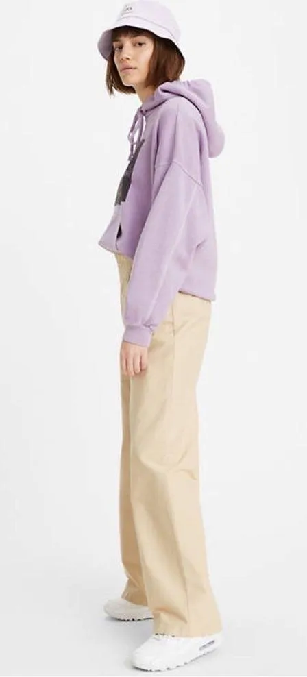 NWT LEVI’S PLEATED HIGH LOOSE PANTS 90’S STYLE KHAKI SZ-27 x 32 - Image 7