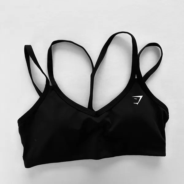 Gymshark S/S Training Cycling Shorts & Strap Feature Sports Bra Set - Image 4