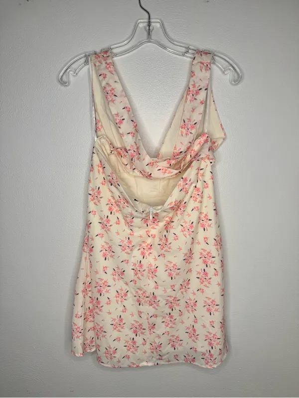 NWT Princess Polly Creamy White Floral Mini Dress with Pink Blossoms - Image 4