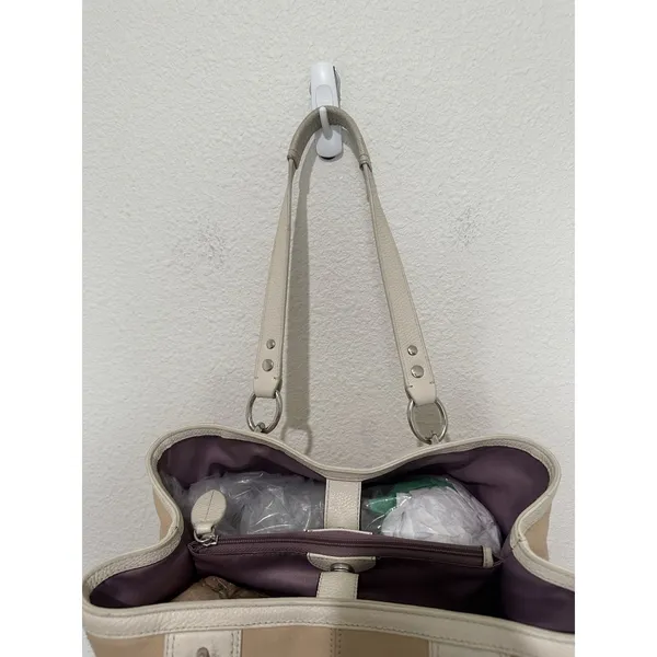 Coach Penelope Beige Tan Leather Tote Shoulder Bag F19264 Y2K - Image 11