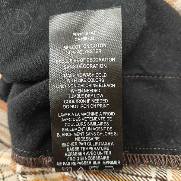 Broken Promises x‎ Happy Bunny Graffiti Brown Flannel Shirt. Size M. - Image 6