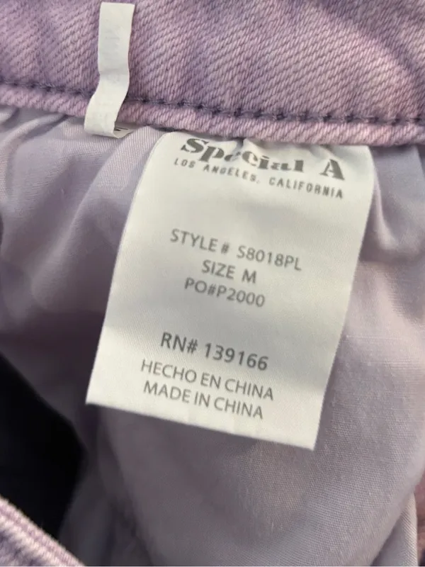 Special a purple cargo jean shorts size medium - Image 8