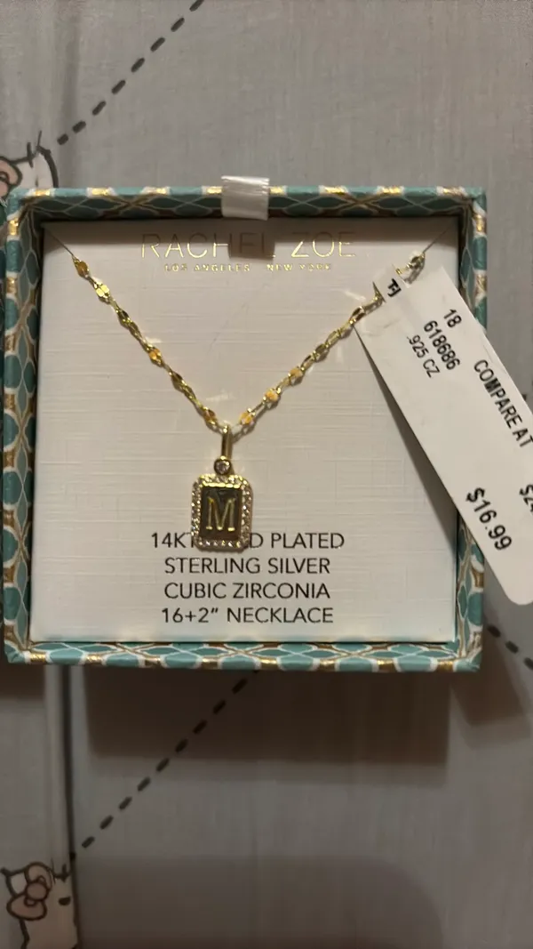 Rachel Zoe “M” initial necklace - Image 6