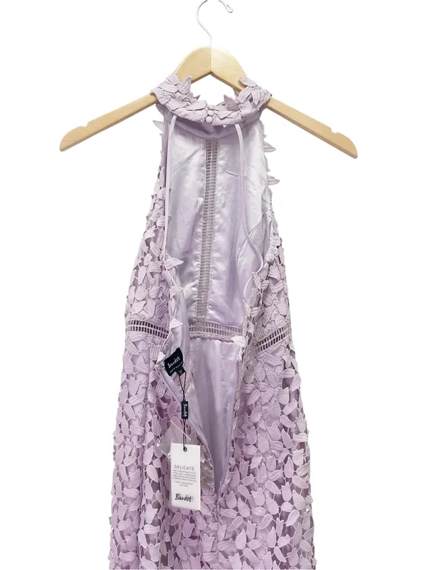 NWT Bardot Gemma Dress US 6 Orchid Purple Lace Halter Open Back Cocktail Wedding - Image 7