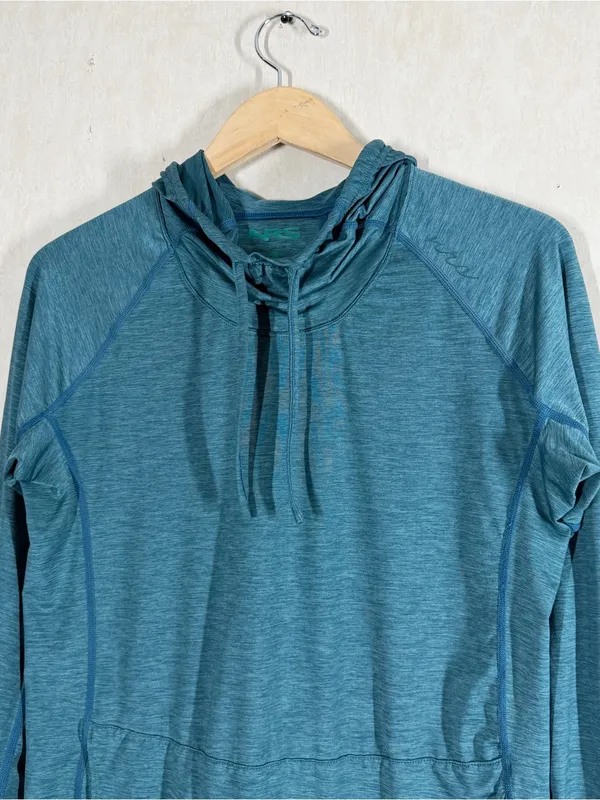 NRS Women’s Silkweight Hoodie Shirt Longsleeve UPF 50+ Outdoor in Mediterranea M - Image 4