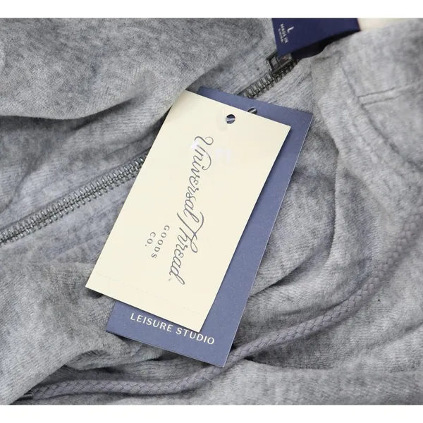 NWT Universal Thread Leisure Studio Velour Hoodie Sweatshirt 92090310 Gray L - Image 8