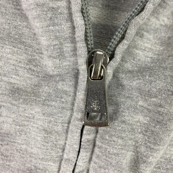 Lauren Ralph Lauren Jacket Womens‎ 2X Gray Full Zip Knit Striped Sleeve Logo - Image 3