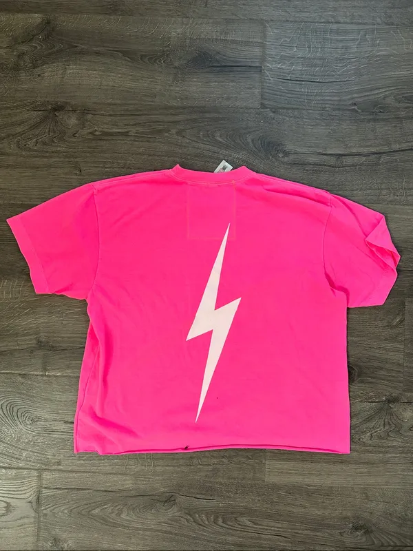 Alabama Bolt Script Logo Pink Women's T-Shirt - Image 7