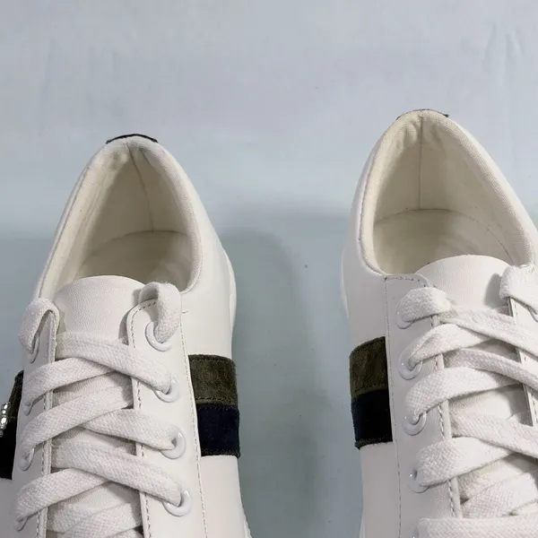 Lauren Ralph Lauren Size-7 Women's Janson Sneakers Leather‎ Snow White - Image 10